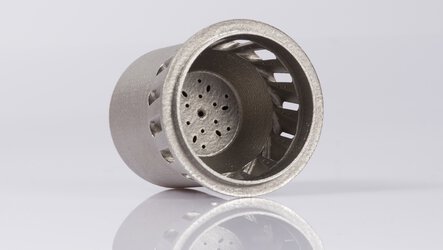 Euro-K: Additive manufactured micro burner for the combustion of gaseous and liquid fuels, built on an EOS M 290 