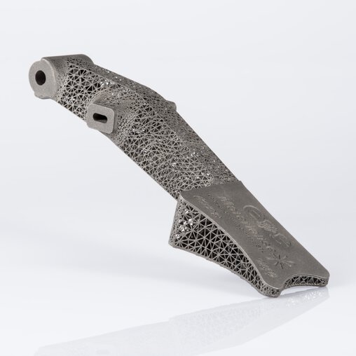 F1 brake pedal with lattice structures for weight saving built in titanium, DMLS, 3D printing, EOS | © EOS