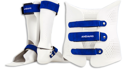 Foot and upper body orthoses from Andiamo | © EOS