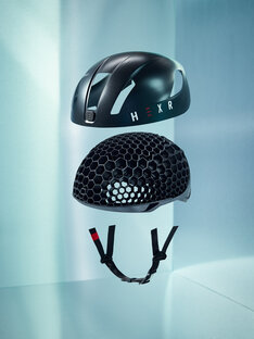 Individualized HEXR cycling helmet with a 3D printed honeycomb inner structure